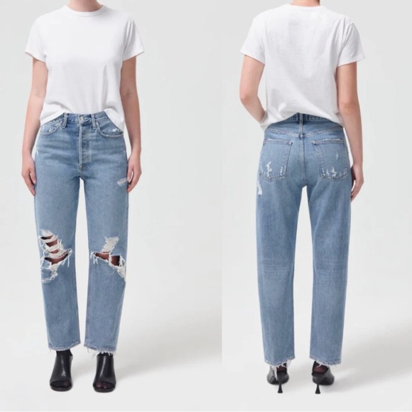 Agolde Denim - Agolde Women’s 90’s Jean Loose Fit Ripped Denim Size 26